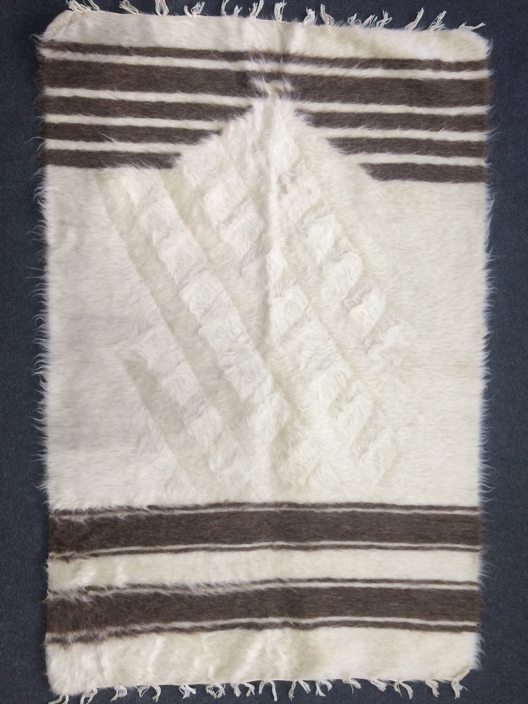 Turkish Oushak Rug 4'2" x 2'8" Hand-Knotted reverse
