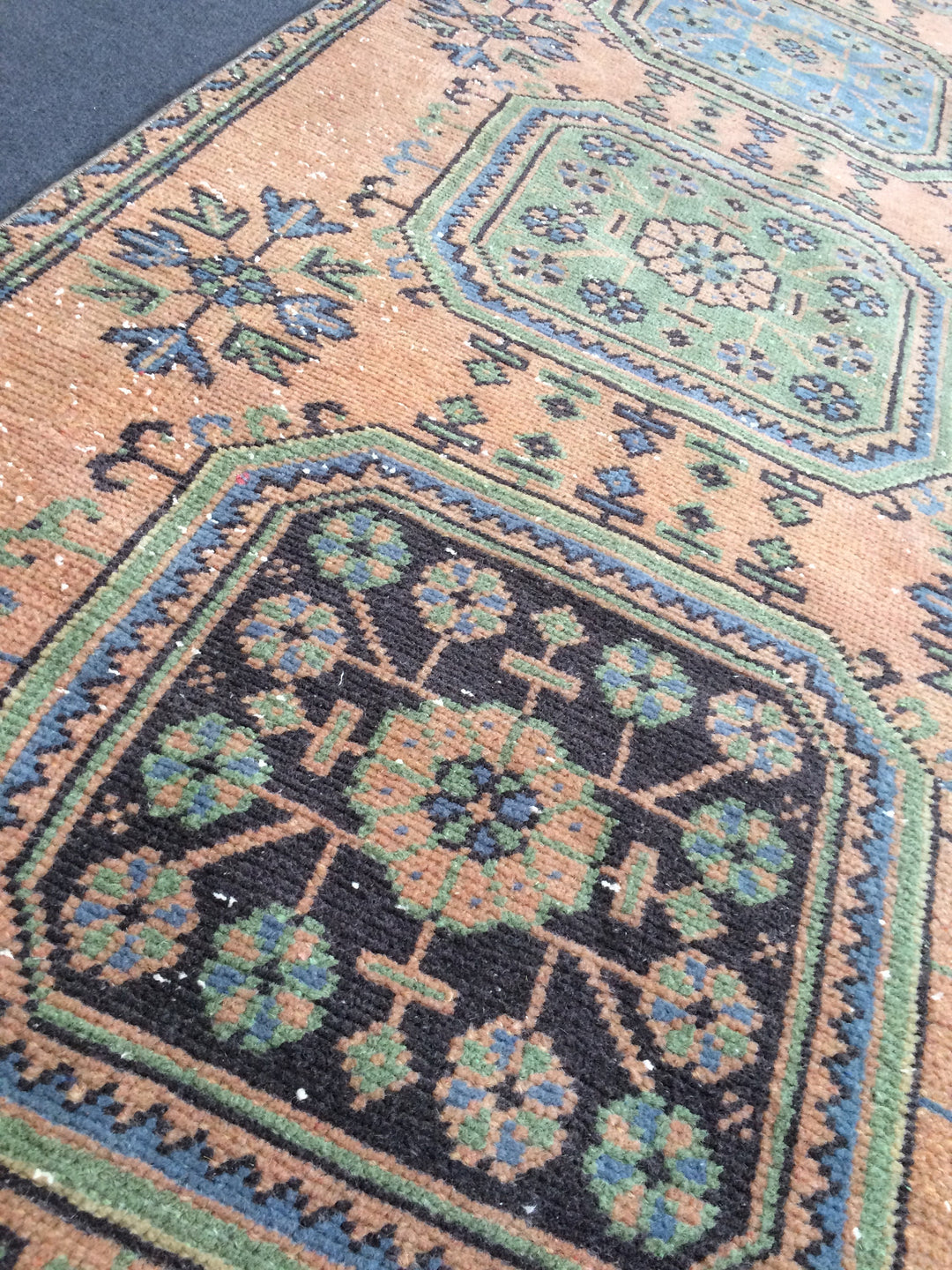 Beige Turkish Runner Rug 2' 11" x 11' 5" Hand-Knotted view 9