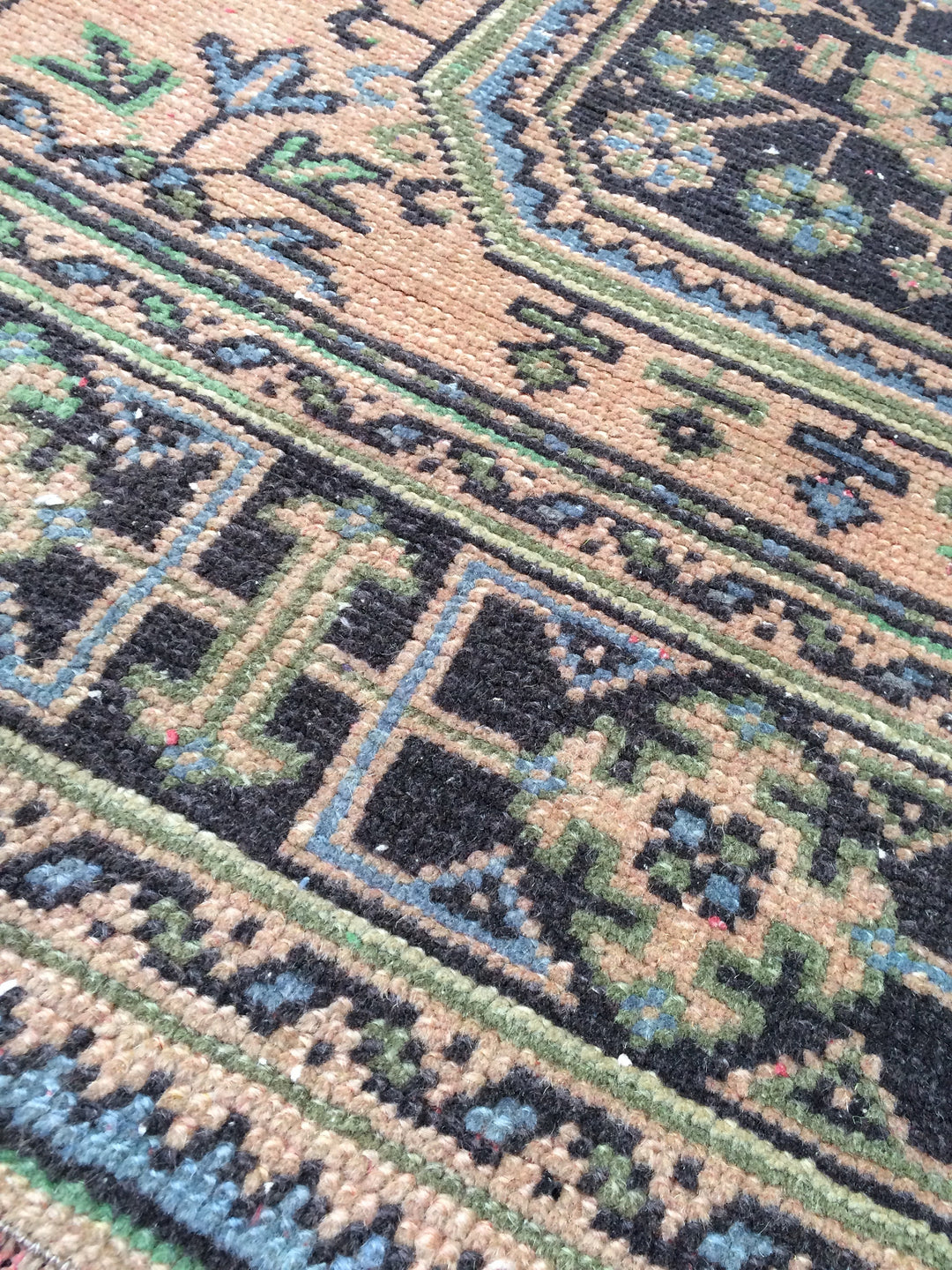 Beige Turkish Runner Rug 2' 11" x 11' 5" Hand-Knotted field