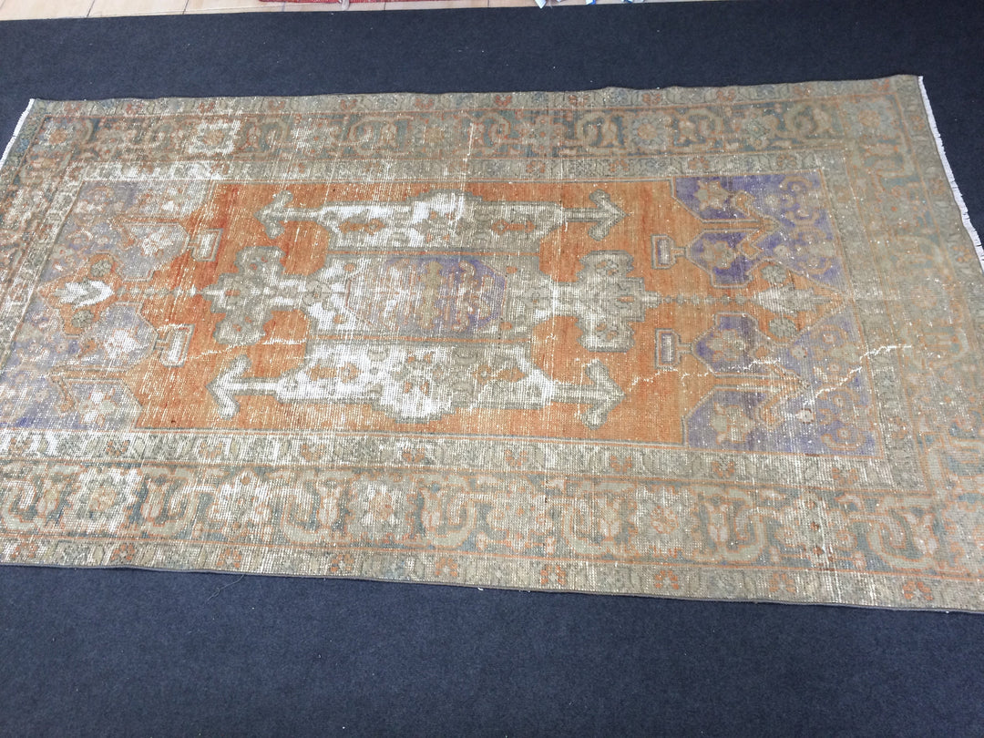 Turkish Oushak Rug 5' x 8' 7" Hand-Knotted reverse