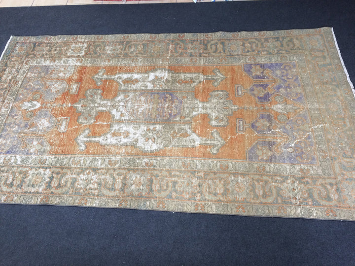 Turkish Oushak Rug 5' x 8' 7" Hand-Knotted reverse