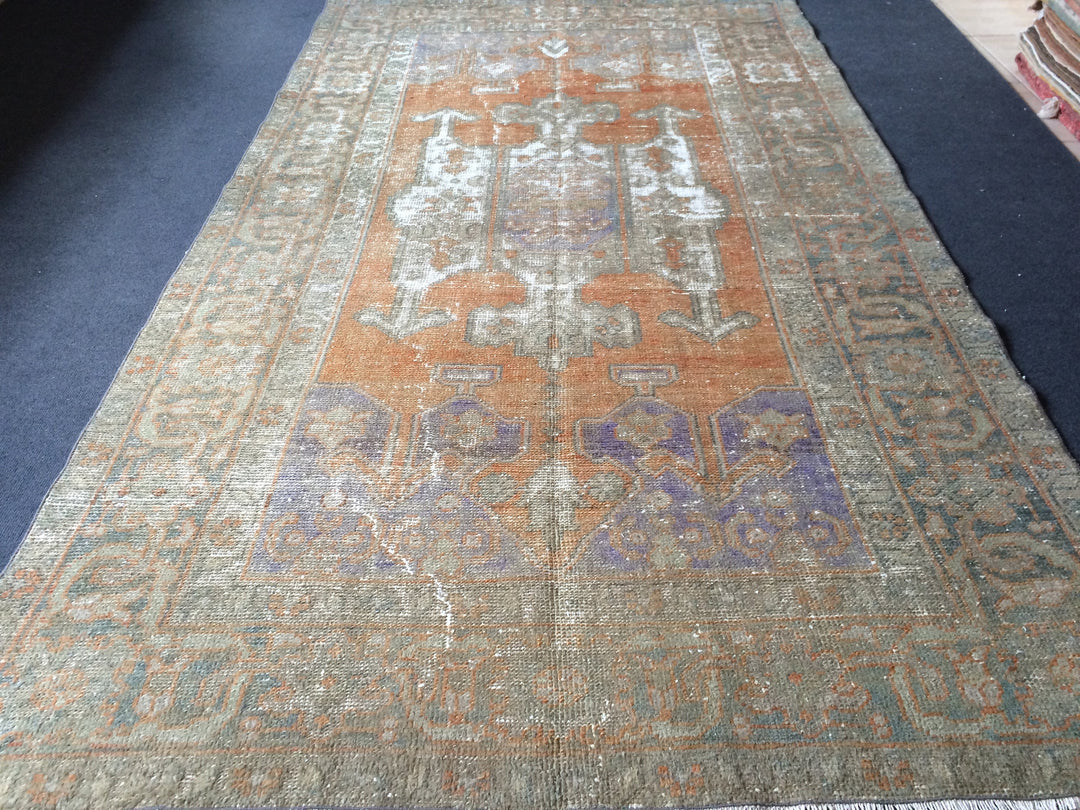 Turkish Oushak Rug 5' x 8' 7" Hand-Knotted detail
