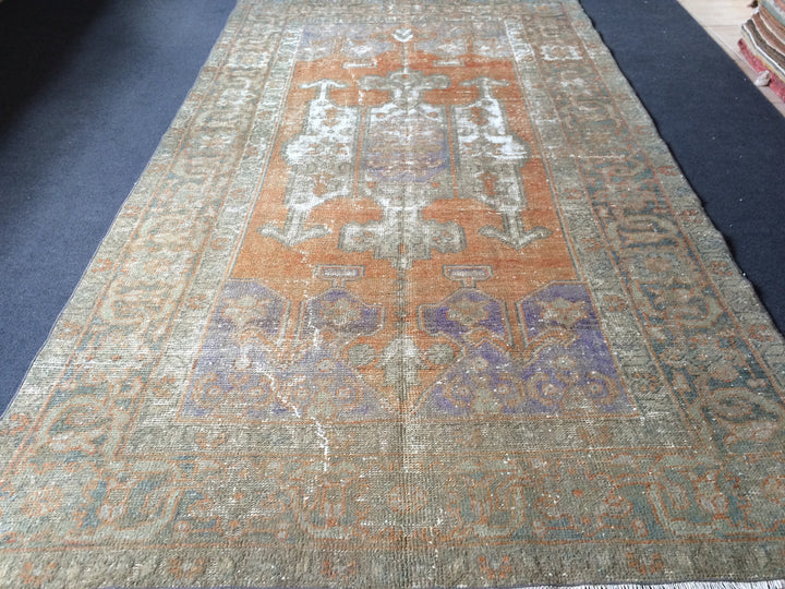 Turkish Oushak Rug 5' x 8' 7" Hand-Knotted detail