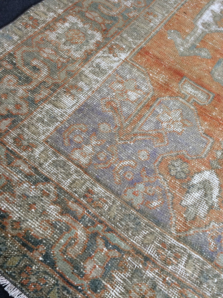 Turkish Oushak Rug 5' x 8' 7" Hand-Knotted border