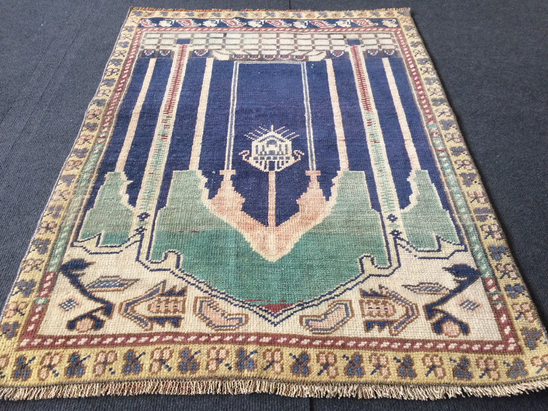 Rust Turkish Oushak Rug Hand-Knotted