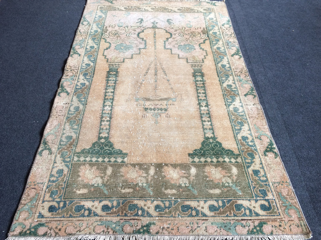 Rust Turkish Oushak Rug 2'7" x 12'2" Hand-Knotted