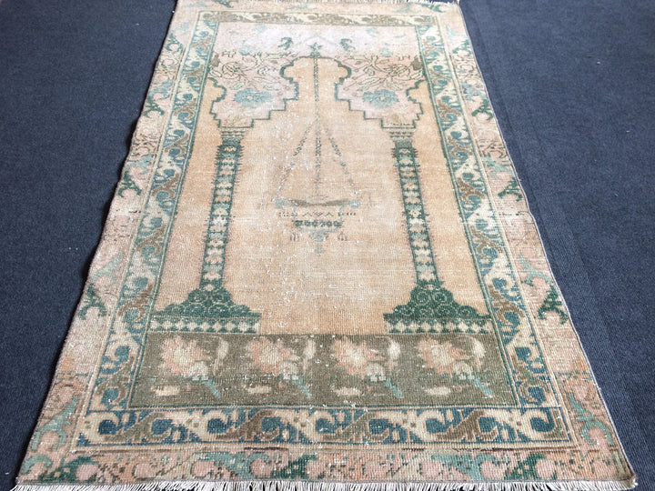 Rust Turkish Oushak Rug 2'7" x 12'2" Hand-Knotted