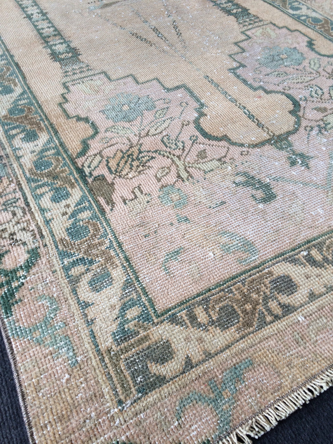 Rust Turkish Oushak Rug 2'7" x 12'2" Hand-Knotted field