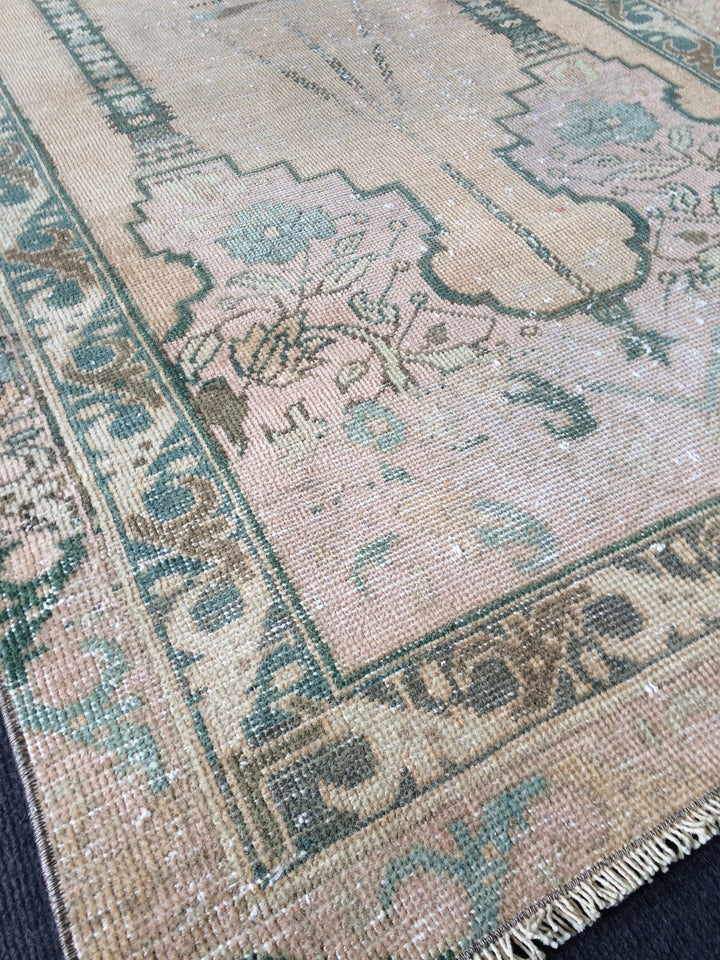 Rust Turkish Oushak Rug 2'7" x 12'2" Hand-Knotted field