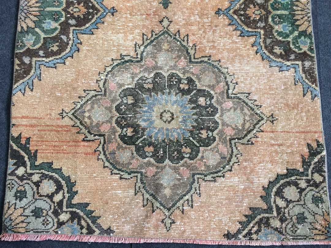 Turkish Oushak Runner Rug 2'7" x 9'10" Hand-Knotted view