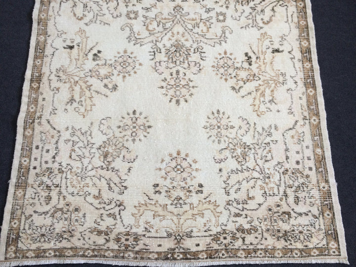 Rust Turkish Runner Rug 4' x 7' Hand-Knotted view
