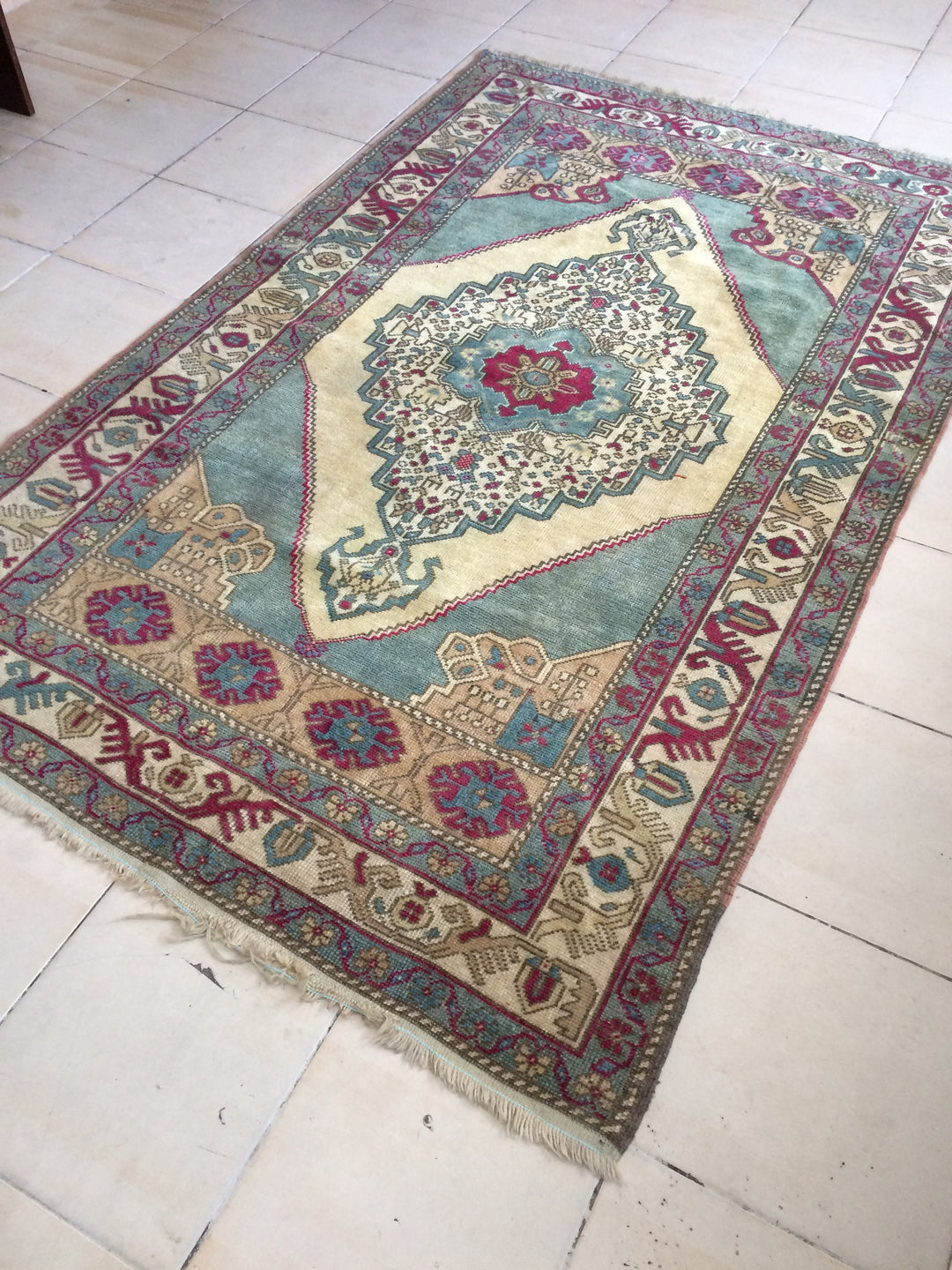 Tan Turkish Oushak Rug 4' 5" x 7' Hand-Knotted view 9