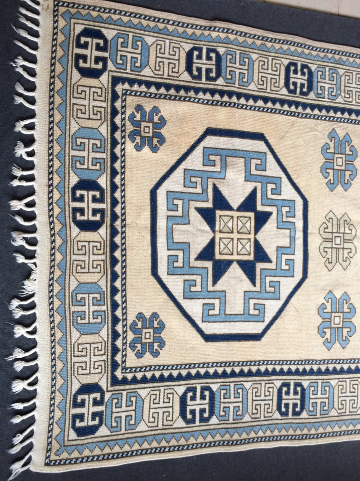 Blue Turkish Oushak Rug 5' 4" x 7' 9" Hand-Knotted | No. WR71903