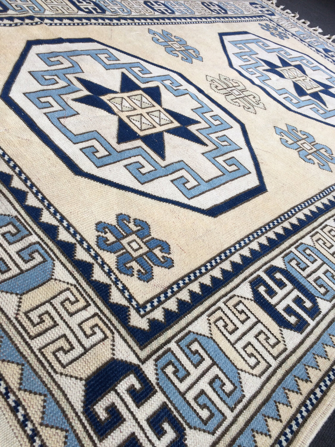 Blue Turkish Oushak Rug 5' 4" x 7' 9" Hand-Knotted | No. WR71903