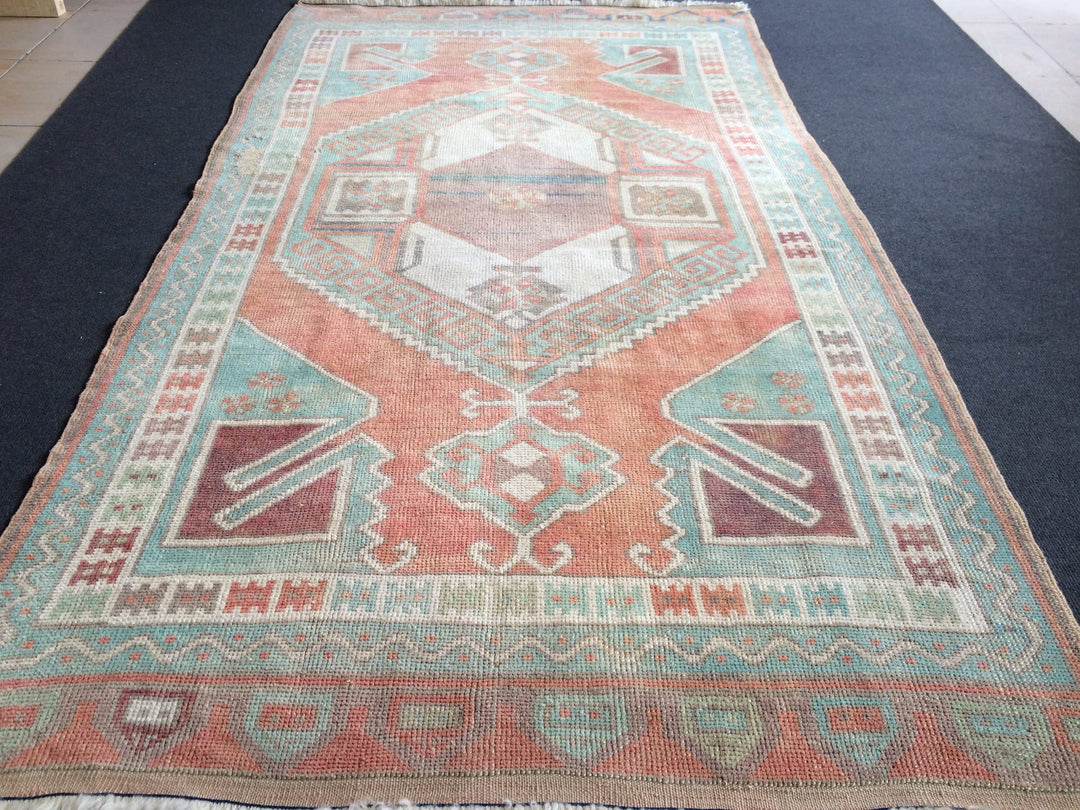 Turkish Oushak Rug Runner Hand-Knotted