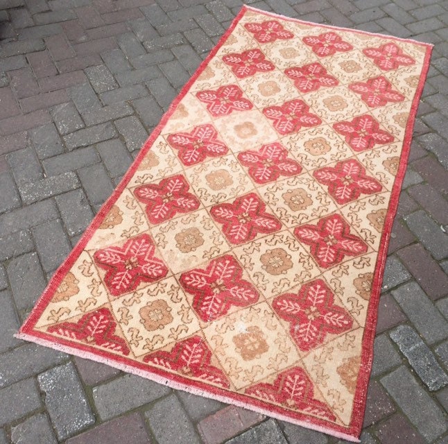 Turkish Oushak Rug 5'6" x 8'2" Hand-Knotted reverse