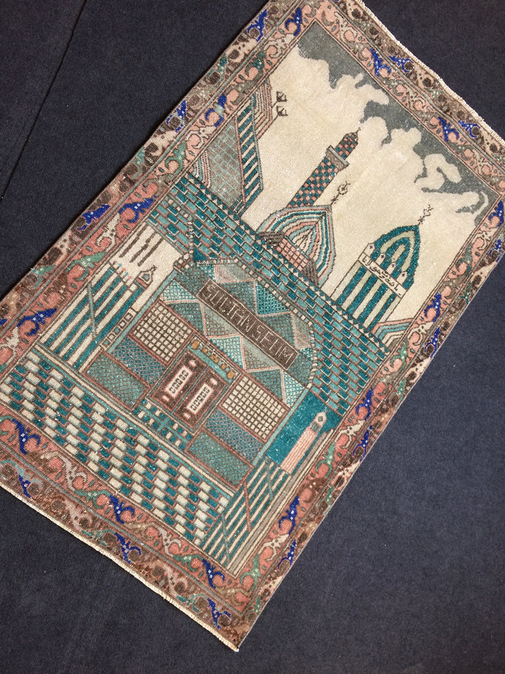 Vintage Vintage Turkish Rug 3' 4" x 5' 4" - No. WR12621