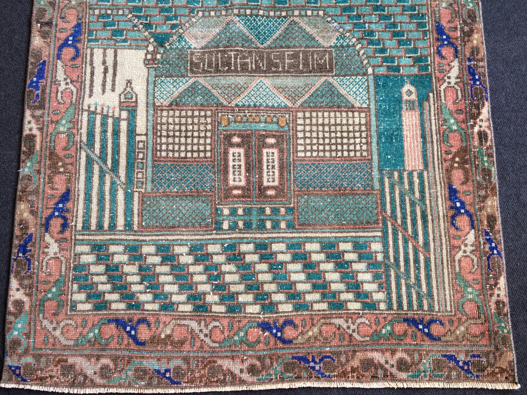 Vintage Vintage Turkish Rug 3' 4" x 5' 4" - No. WR12621