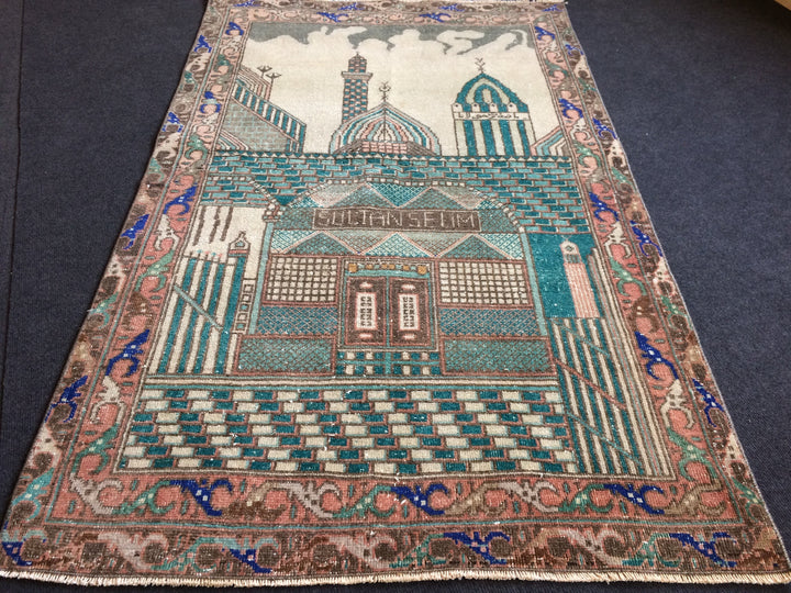 Vintage Vintage Turkish Rug 3' 4" x 5' 4" - No. WR12621