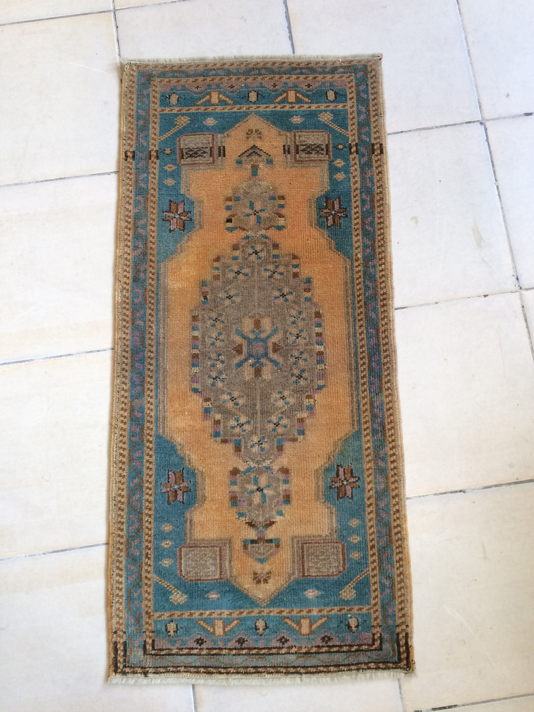 Rust Turkish Oushak Rug 3'11" x 10'7" Hand-Knotted view