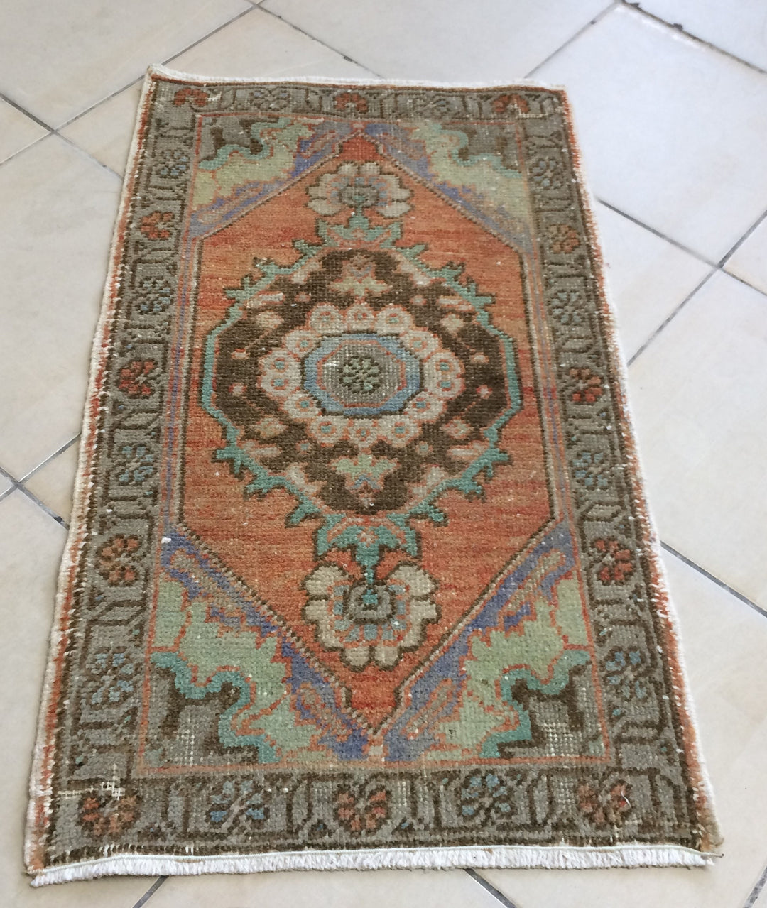 Turkish Oushak Rug Hand-Knotted view