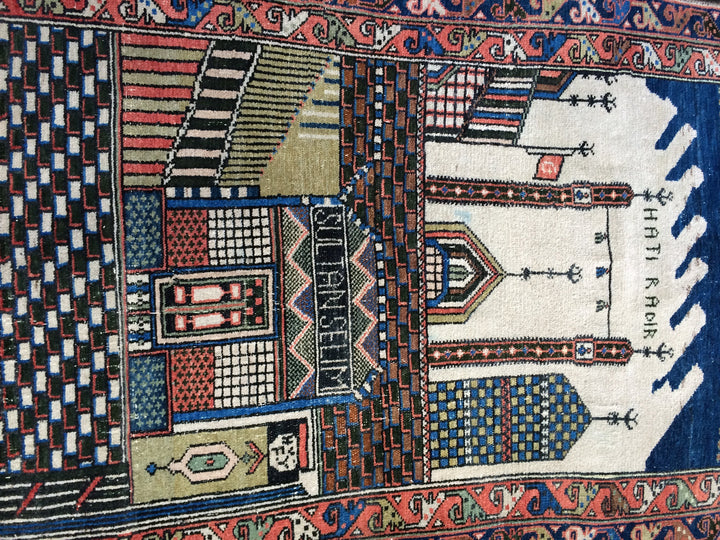 Turkish Oushak Rug 2'6" x 12'1" Hand-Knotted reverse