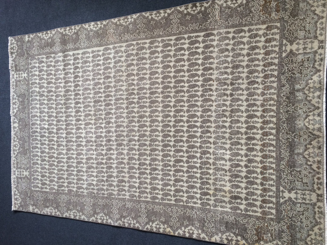 Turkish Oushak Rug Runner Rug - No. WR83682 Hand-Knotted detail