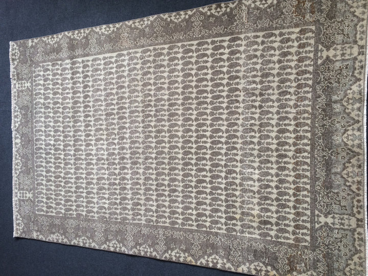 Turkish Oushak Rug Runner Rug - No. WR83682 Hand-Knotted detail