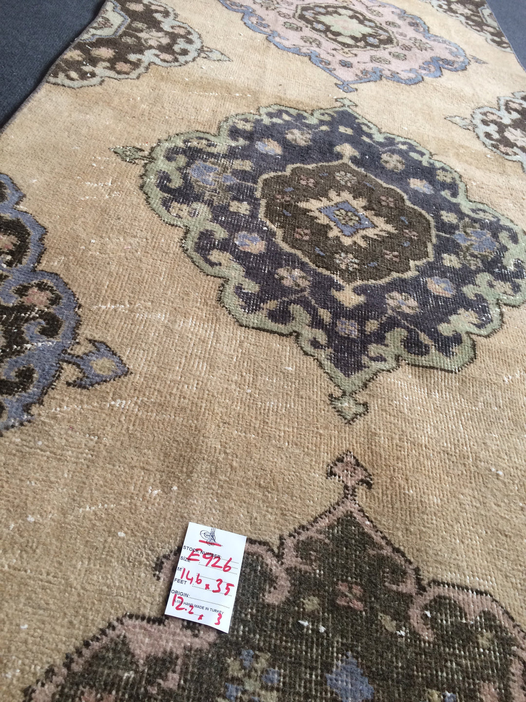 Turkish Runner Rug 3' x 12' 2" Hand-Knotted view 9