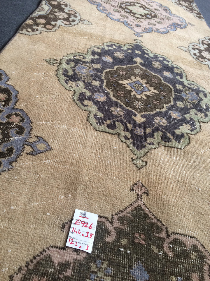 Turkish Runner Rug 3' x 12' 2" Hand-Knotted view 9