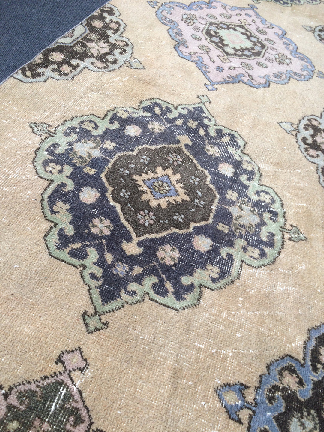 Turkish Runner Rug 3' x 12' 2" Hand-Knotted field