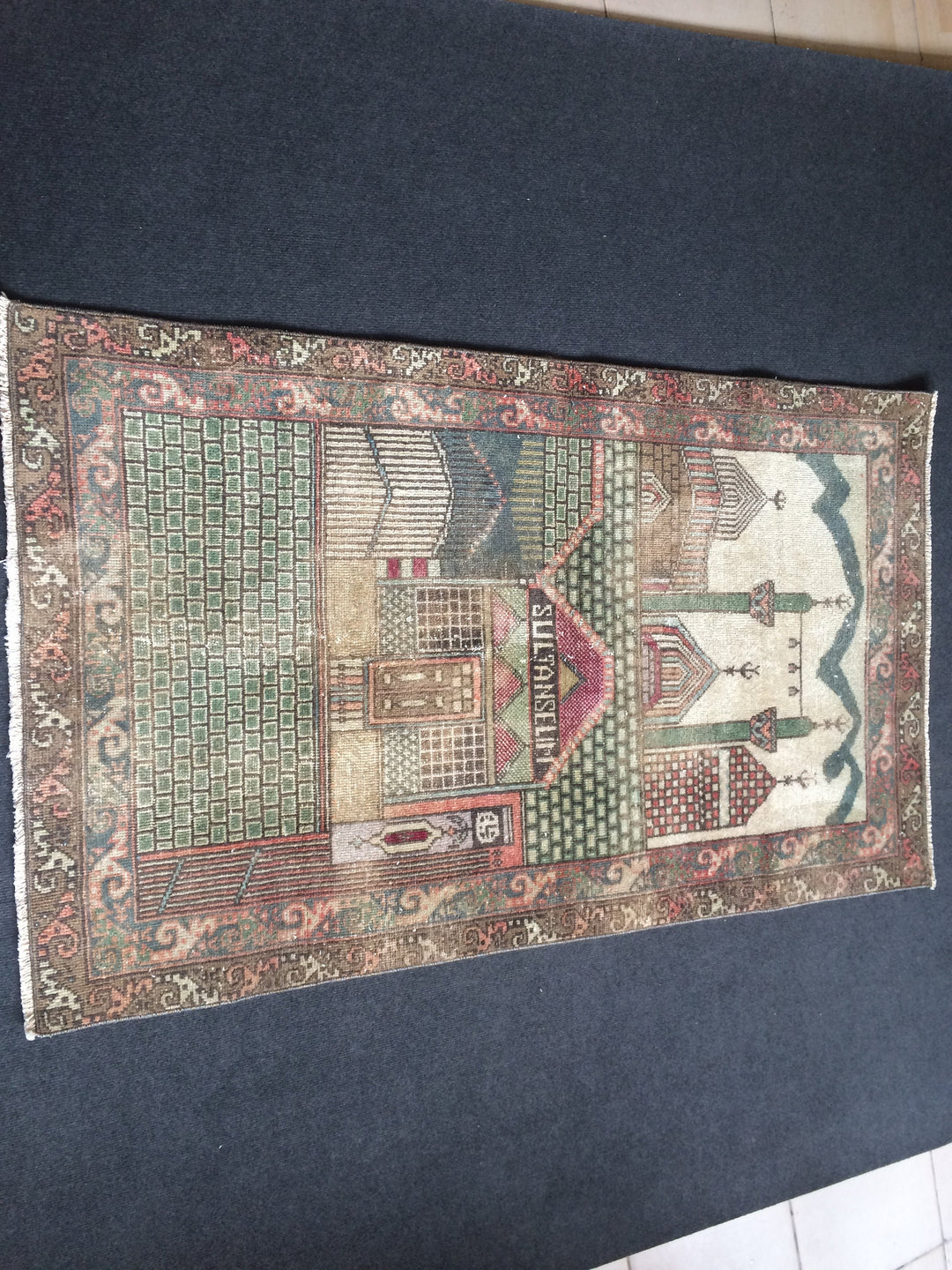 Turkish Oushak Rug 2'7" x 9'10" Hand-Knotted view