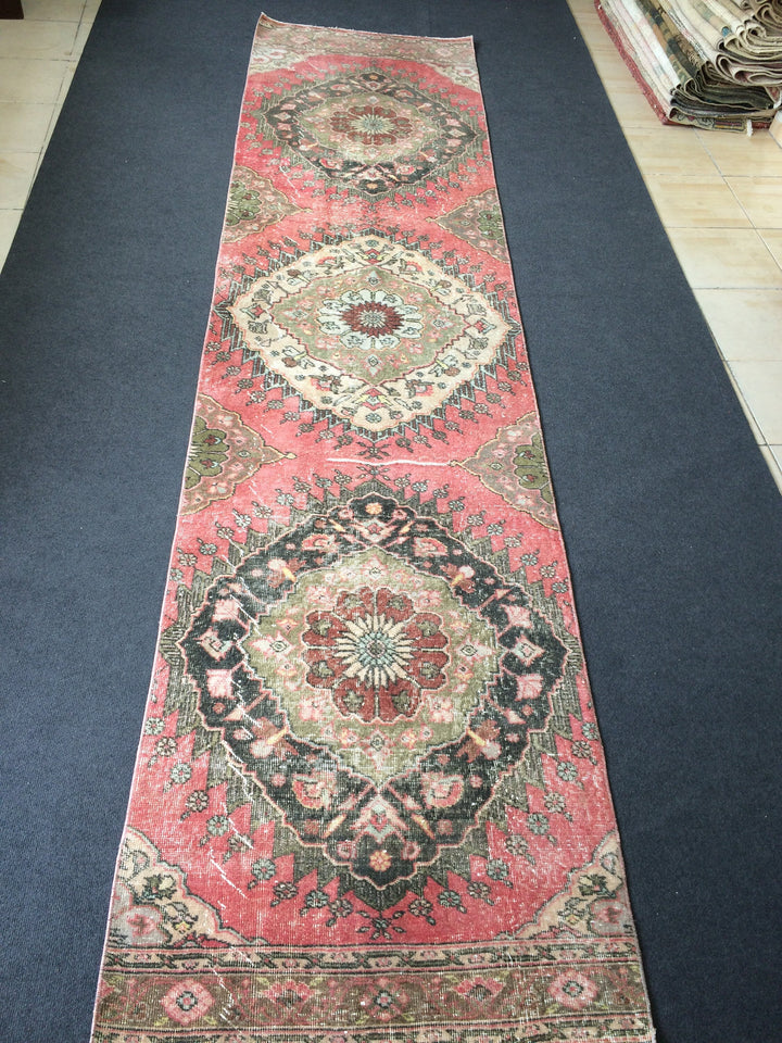 Turkish Runner Rug 3' x 12' Hand-Knotted view 9