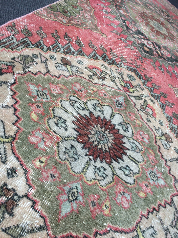 Turkish Runner Rug 3' x 12' Hand-Knotted texture
