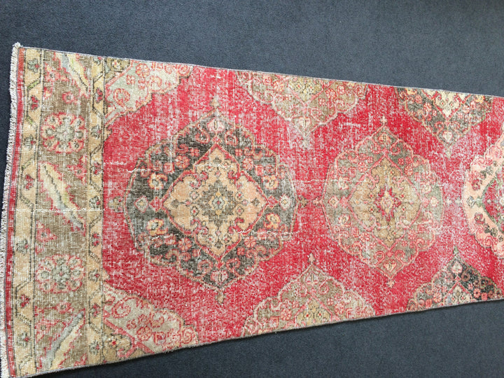 Turkish Runner Rug 2' 11" x 12' Hand-Knotted pattern