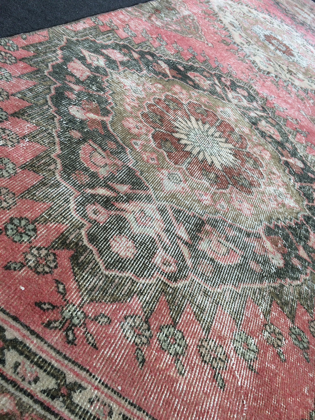 Turkish Runner Rug 3' x 12' Hand-Knotted texture