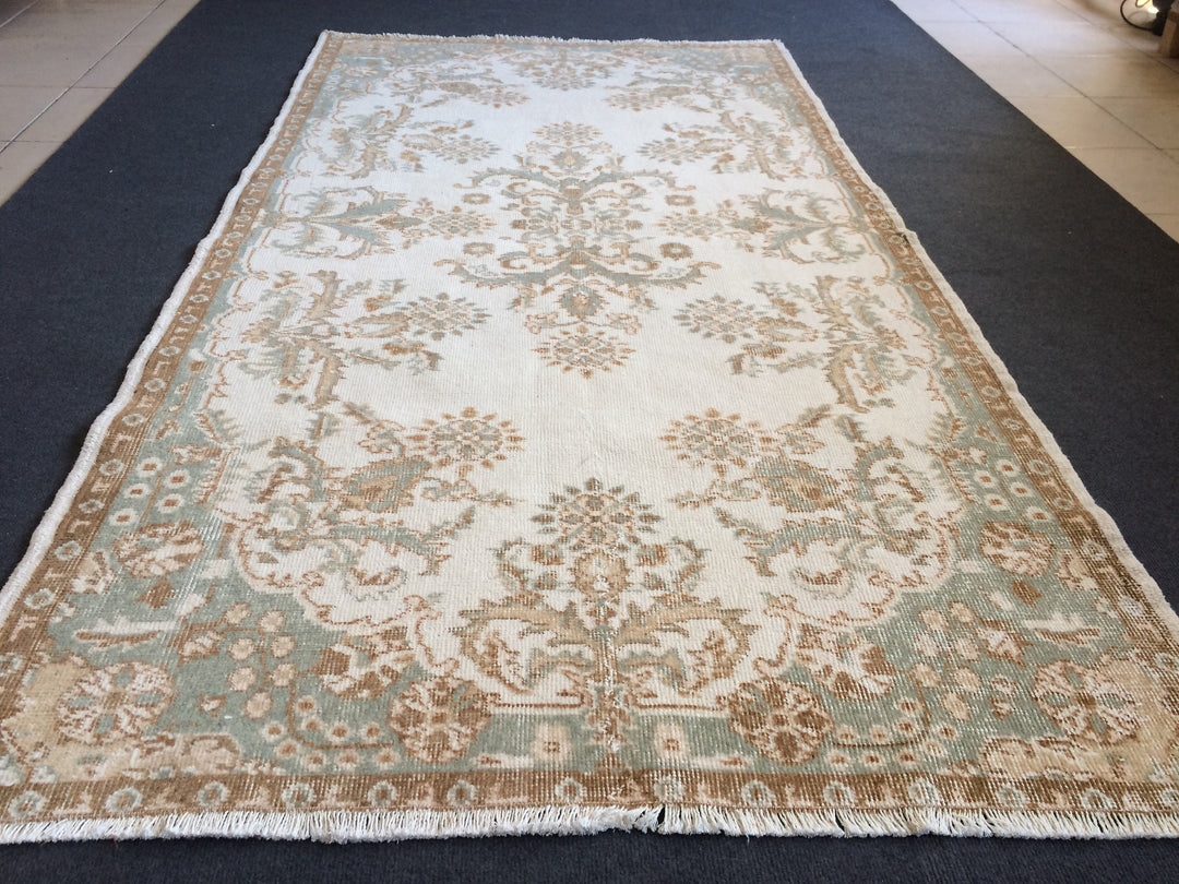 Rust Turkish Oushak Rug 2'7" x 10'1" Hand-Knotted