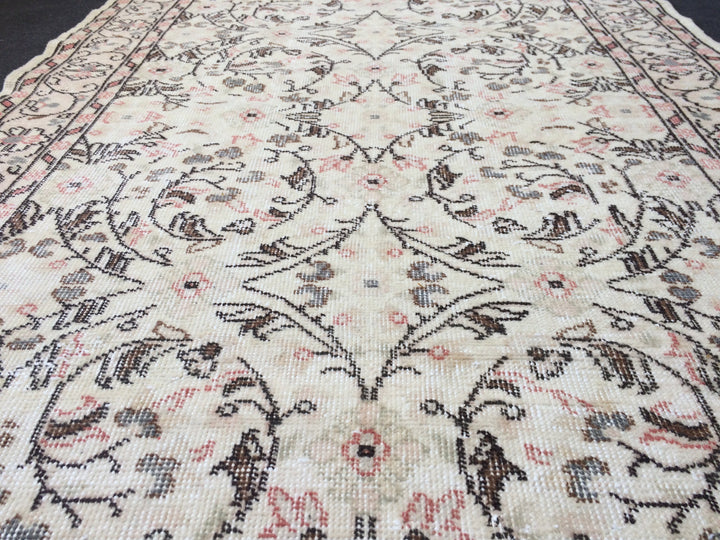 Turkish Oushak Rug 10'6" x 14'2" Hand-Knotted reverse