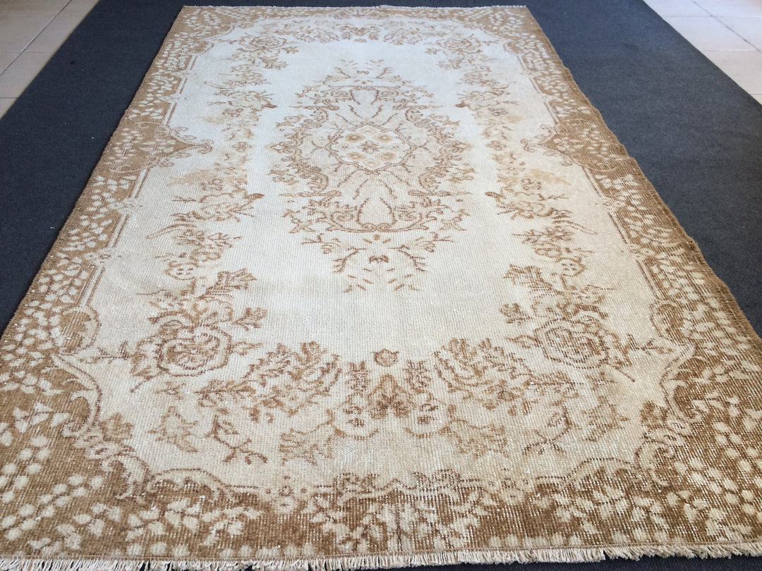 Turkish Oushak Runner Rug 2'8" x 9'9" Hand-Knotted
