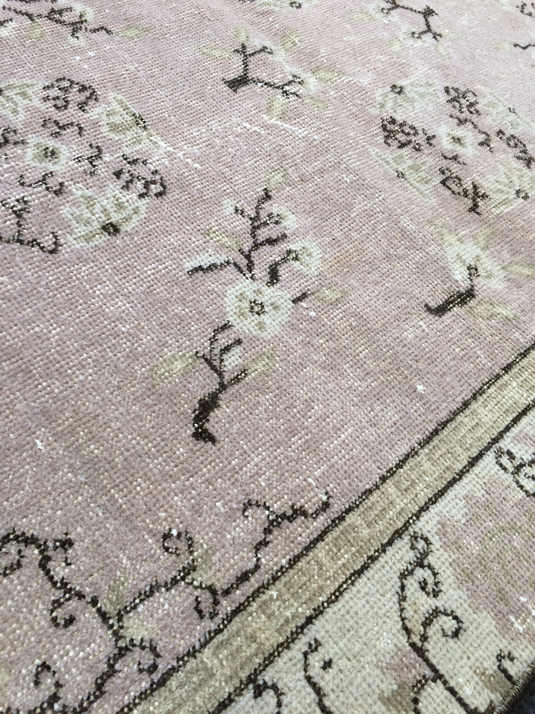 Turkish Oushak Rug 2'6" x 9'10" Hand-Knotted reverse