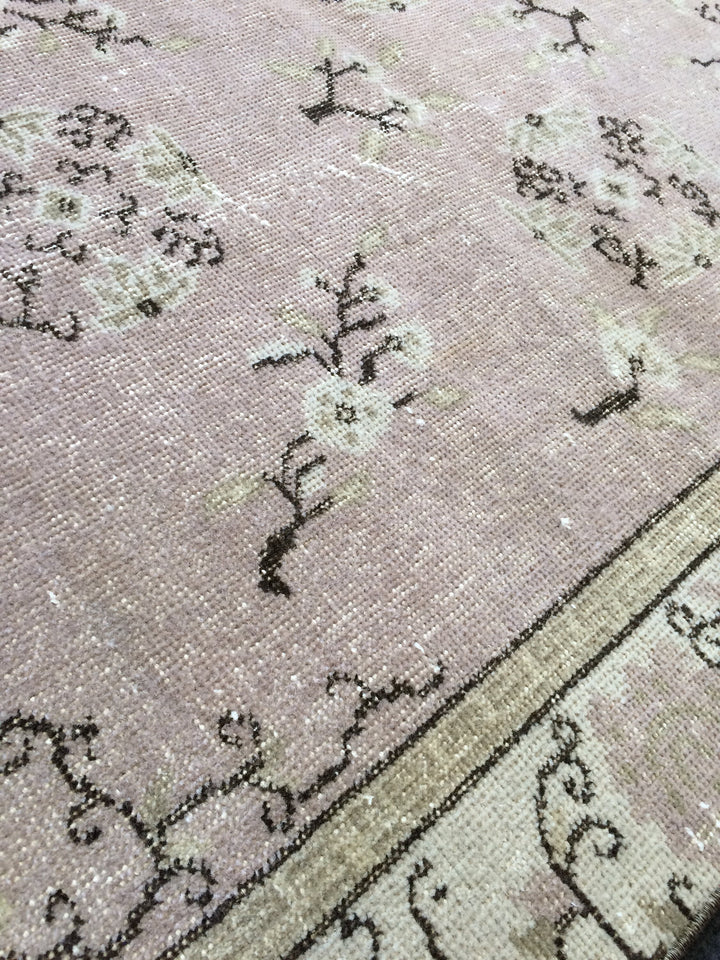 Turkish Oushak Rug 2'6" x 9'10" Hand-Knotted reverse