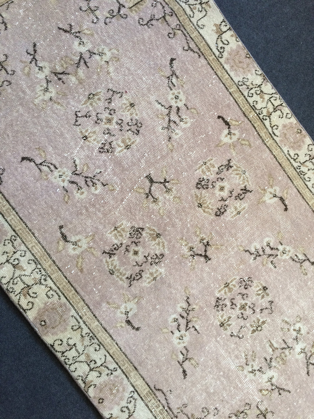 Rust Turkish Oushak Rug 2'8" x 9'11" Hand-Knotted pattern