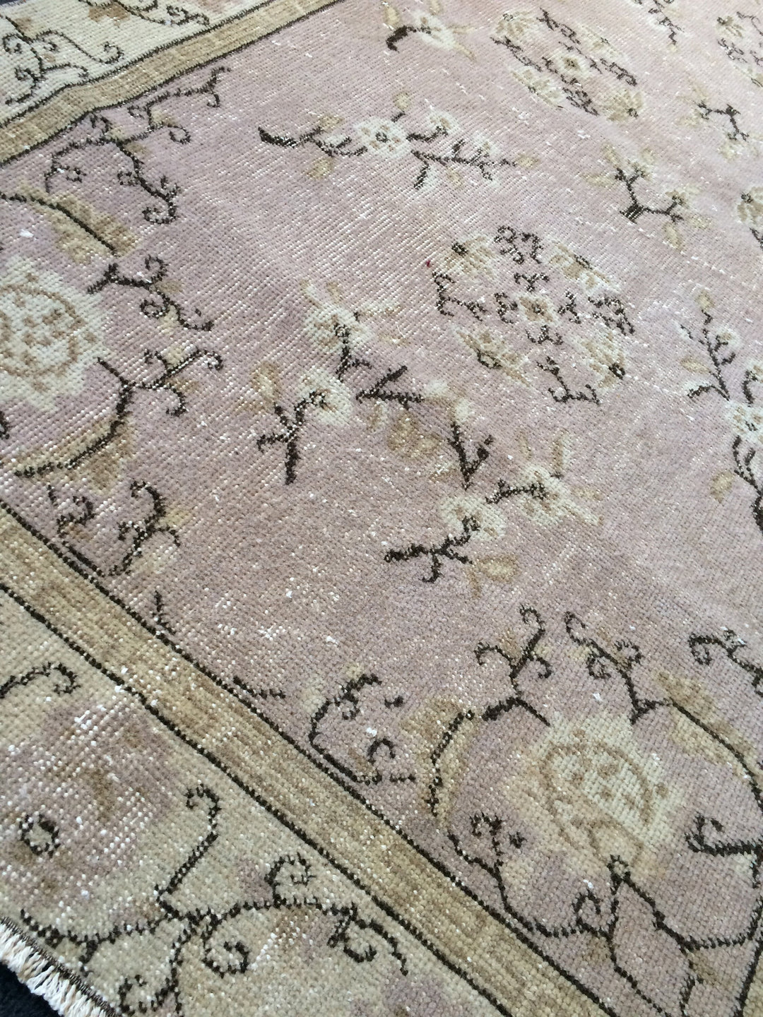Rust Turkish Oushak Rug 2'8" x 9'11" Hand-Knotted field