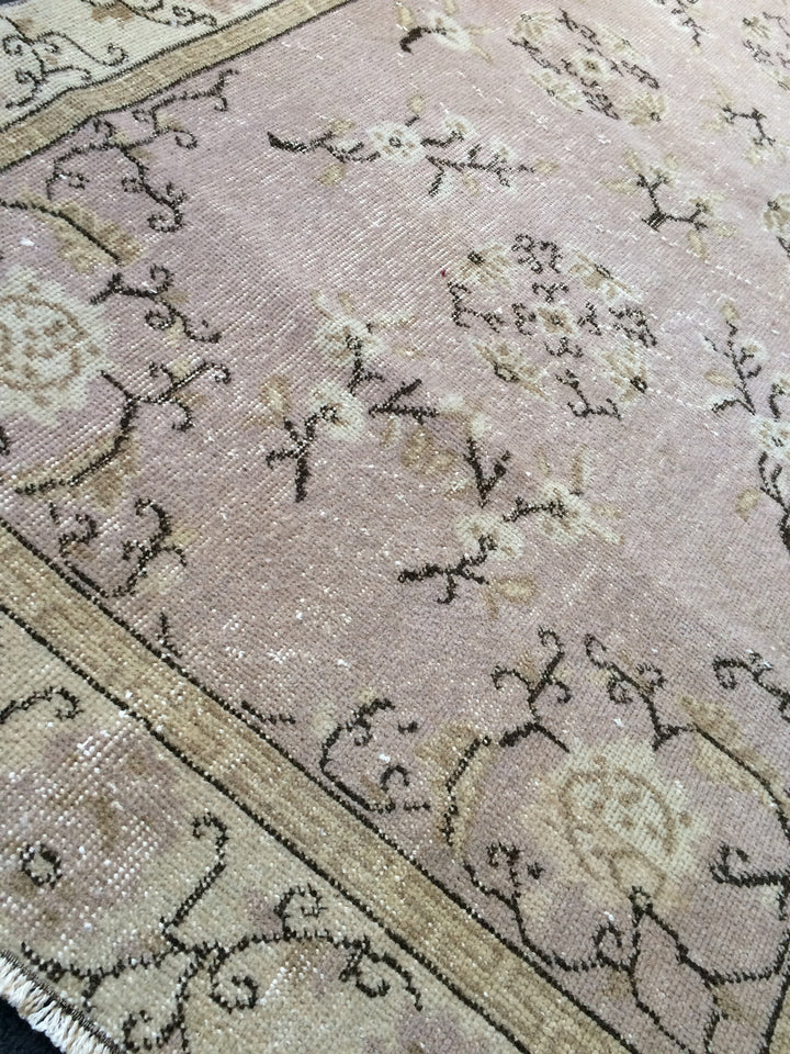Rust Turkish Oushak Rug 2'8" x 9'11" Hand-Knotted field