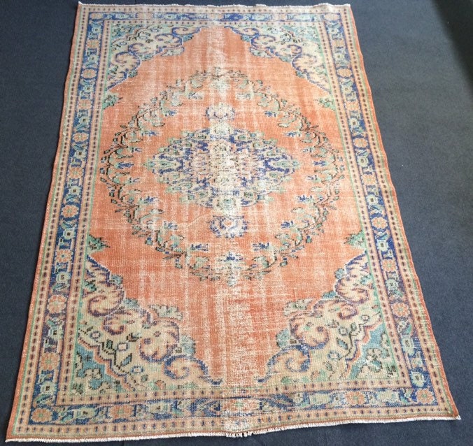 Turkish Oushak Rug 5'3" x 7'10" Hand-Knotted view