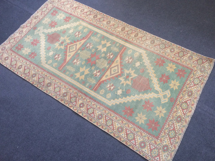 Rust Turkish Oushak Rug Hand-Knotted
