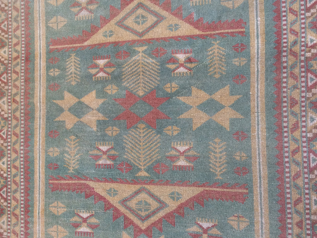 Rust Turkish Oushak Rug Hand-Knotted texture