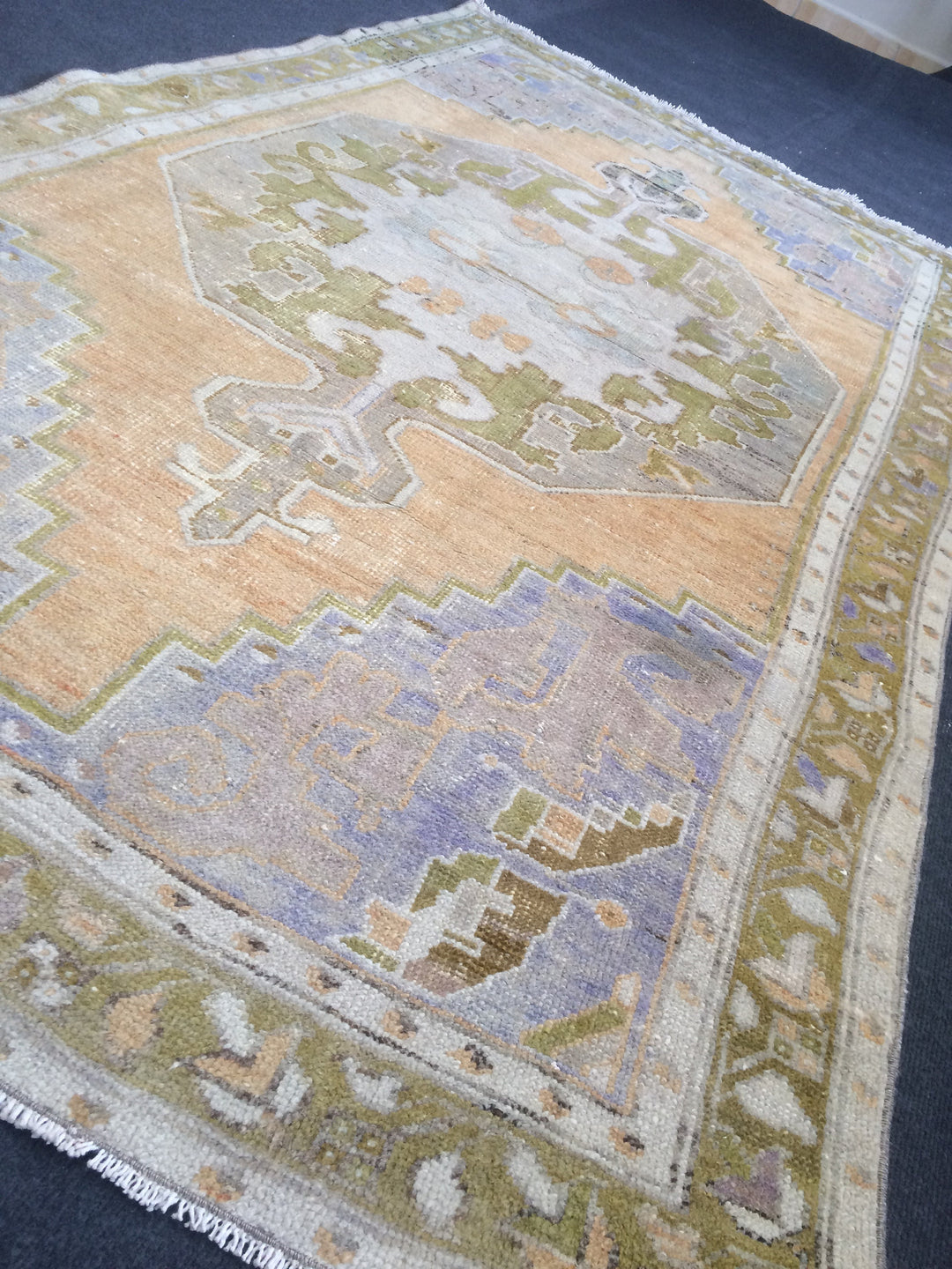 Turkish Oushak Rug 2'6" x 10'0" Hand-Knotted view 9