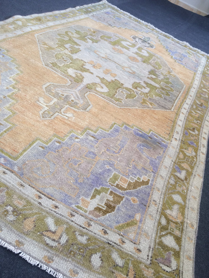 Turkish Oushak Rug 2'6" x 10'0" Hand-Knotted view 9