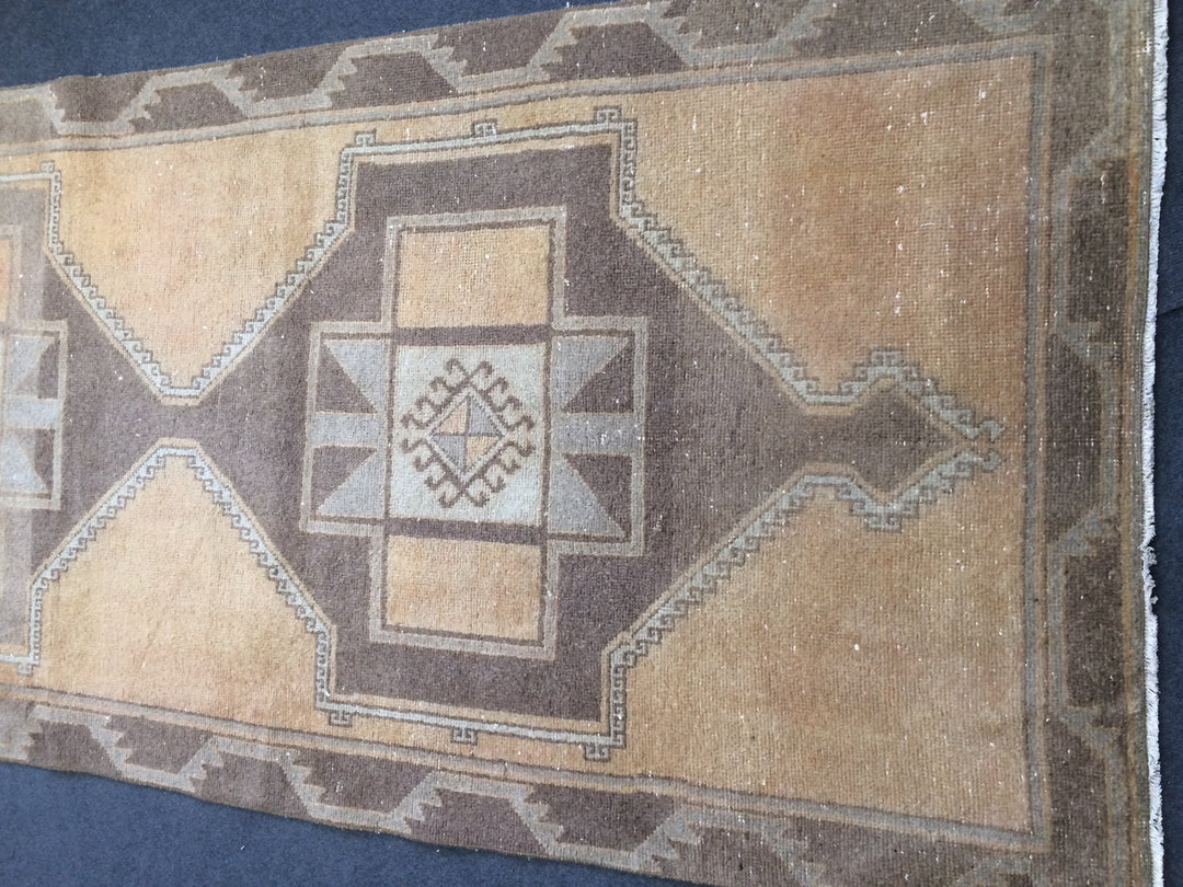 Beige Turkish Runner Rug 3' 10" x 12' 2" Hand-Knotted view